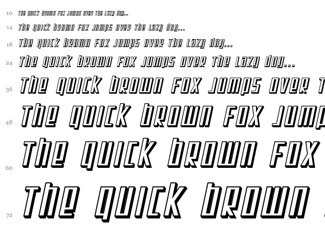 SF Square Root font waterfall